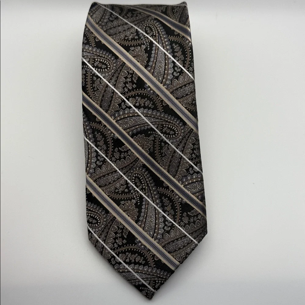 Men’s vintage Pronto Uomo Platinum Tie 100% silk Business,Formal, Office